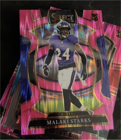 2025 Panini Select #61 Malaki Starks Pink Shock Prizm — front