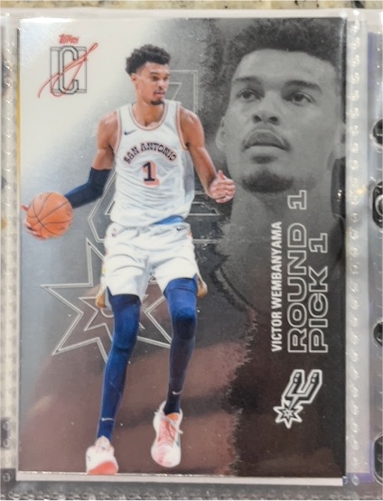 2025 Topps Victor Wembanyama Round Pick 1 San Antonio Spurs — front