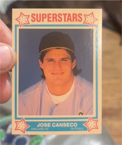 1989 MSA Superstars #12 Jose Canseco — front