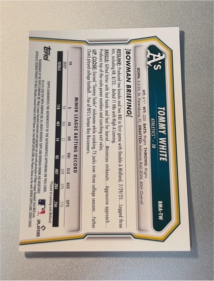 2025 Bowman Draft #BD-88 Tommy White — front