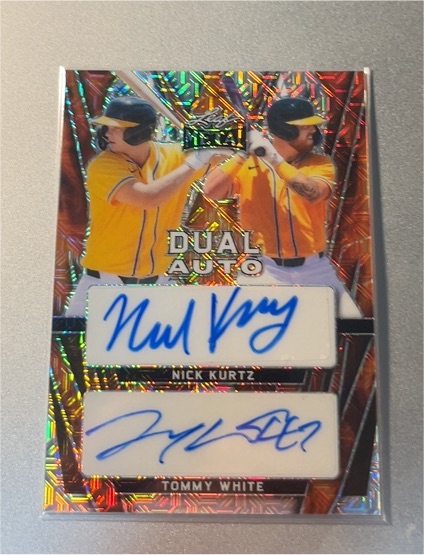 2024 Leaf Metal #DA-22 Nick Kurtz / Tommy White Dual Auto — front
