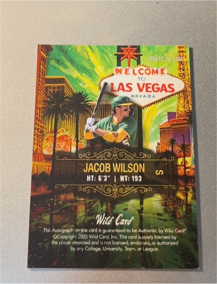 2025 Wild Card Las Vegas #Jacob Wilson — front