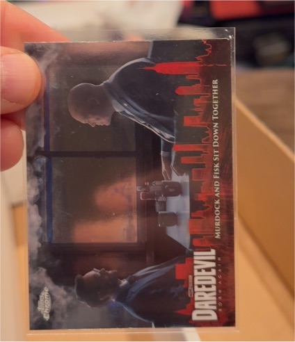 2025 Topps Chrome Marvel Studios Daredevil #DD-15 Murdock and Fisk Sit Down Together — front