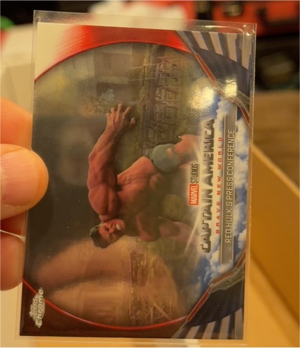 2025 Topps Chrome Marvel Studios Captain America #BNW-22 Red Hulk’s Press Conference — front