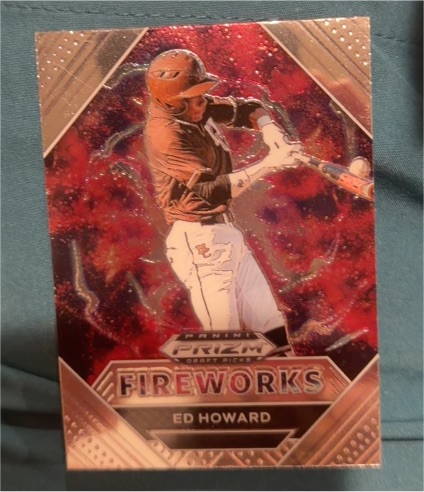 2020 Panini Prizm Draft Picks Fireworks #PDP181 Ed Howard — front