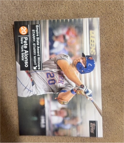 2020 Topps #20 Pete Alonso Empire State Award Winners New York Mets — front