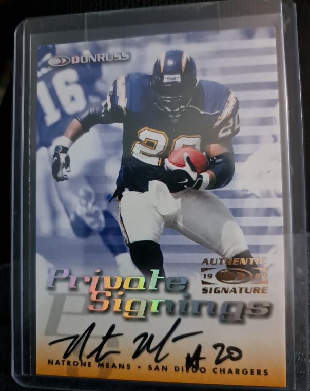 1999 Donruss Private Signings #Natrone Means — front