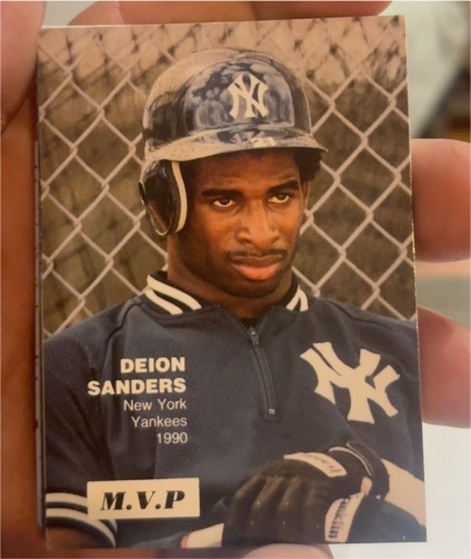 1990 Rookies Superstars MVP #3 Deion Sanders — front