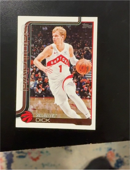 2025-26 Topps #28 Gradey Dick Toronto Raptors — front