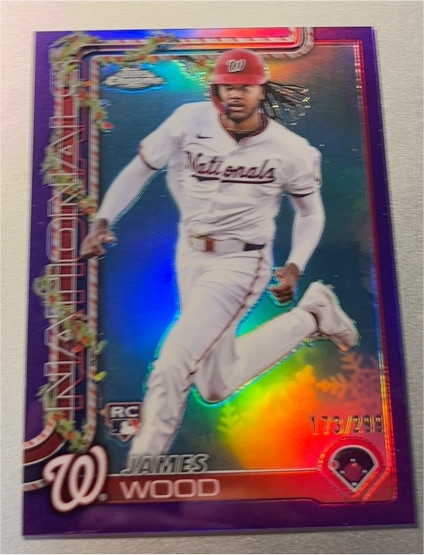 2025 Topps Holiday Chrome #HC94 James Wood — front