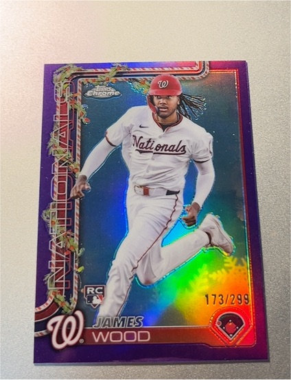2025 Topps Holiday Chrome #HC94 James Wood — front