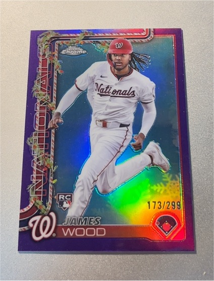 2025 Topps Holiday Chrome #HC94 James Wood — front
