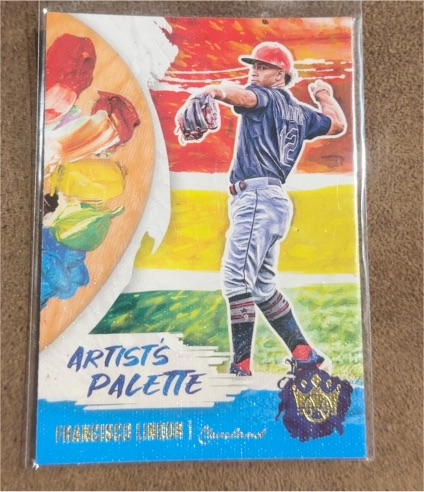 2020 Panini Diamond Kings #AP-4 Francisco Lindor Artist's Palette — front
