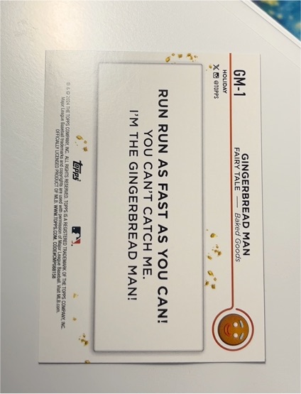 2025 Topps Holiday #GM-1 Gingerbread Man — front