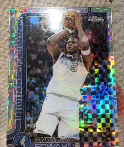 2025-26 Topps Chrome #151 Anthony Edwards — front