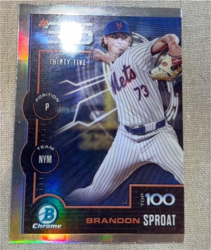 2025 Bowman Chrome #BTP-35 Brandon Sproat — front