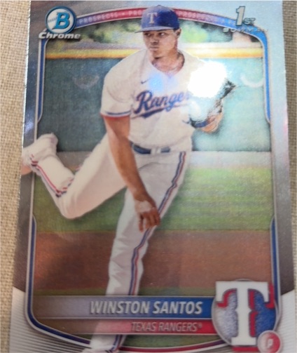 2025 Bowman Chrome #BCP-121 Winston Santos — front