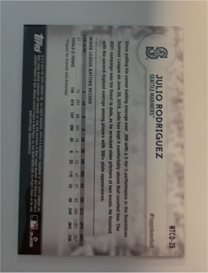 2023 Topps #MTCD-25 Julio Rodriguez — front