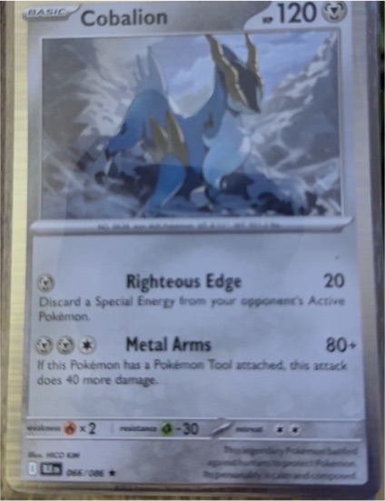 2025 Pokémon TCG Black & White Plasma Storm #066 Cobalion — front