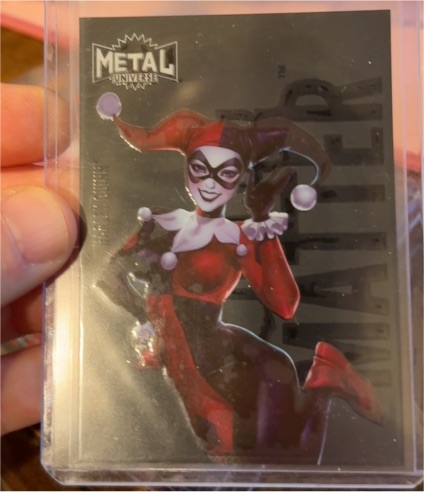 2025 Skybox Metal Universe Batman Harley Quinn Dark Matter #DM-40 — front