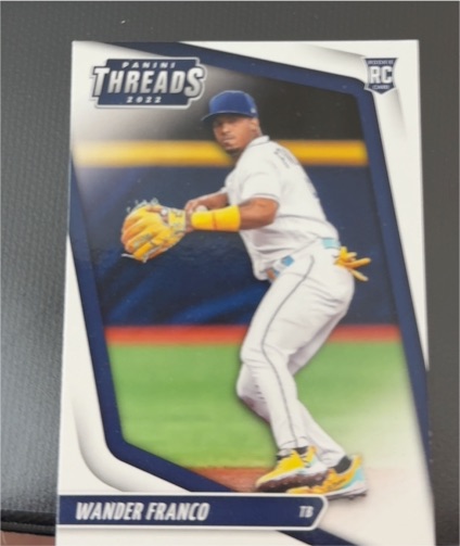2022 Panini Chronicles Threads #3 Wander Franco Rookie Card — front