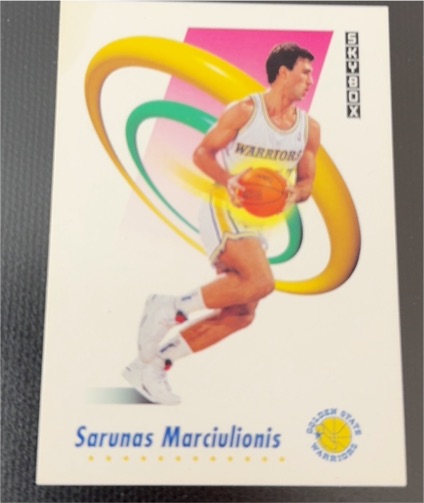 1991-92 Skybox #95 Sarunas Marciulionis — front