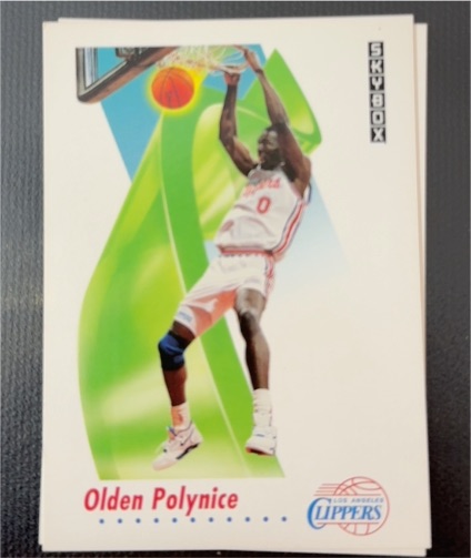 1991-92 Skybox #130 Olden Polynice Los Angeles Clippers — front