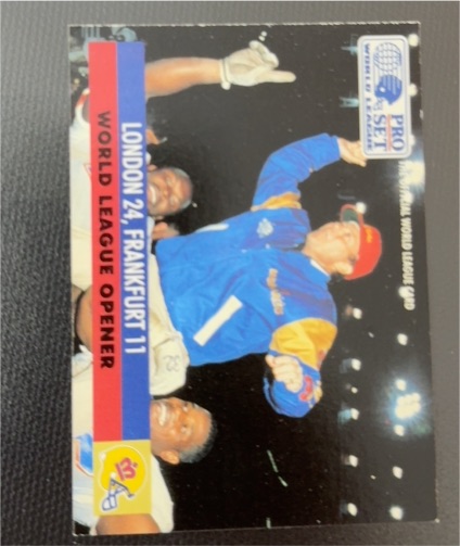 1991 Pro Set World League #2 World League Opener London/Frankfurt — front