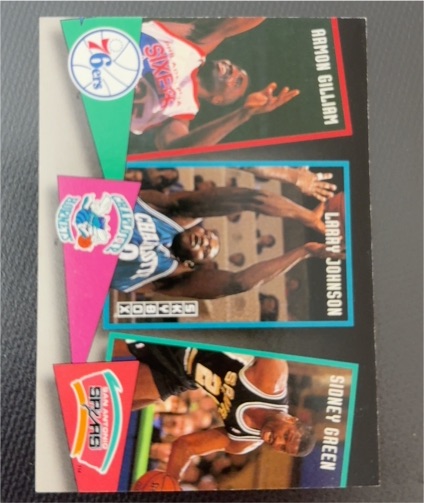1992-93 Skybox #ST14 Armon Gilliam / Larry Johnson / Sidney Green School Ties — front