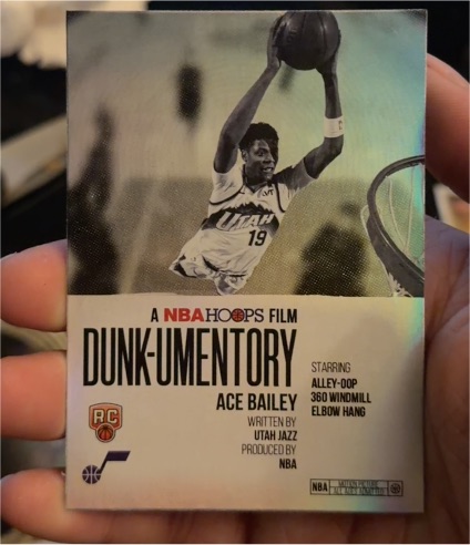 2026 Topps NBA Hoops Film Dunk-umentory #D-14 Ace Bailey — front