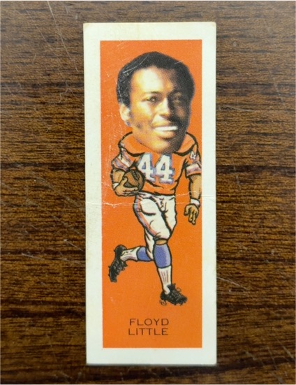 1974 Nabisco Sugar Daddy Pro Faces #2 Floyd Little — front