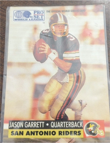 1991 Pro Set WLAF Inserts #31 Jason Garrett — front