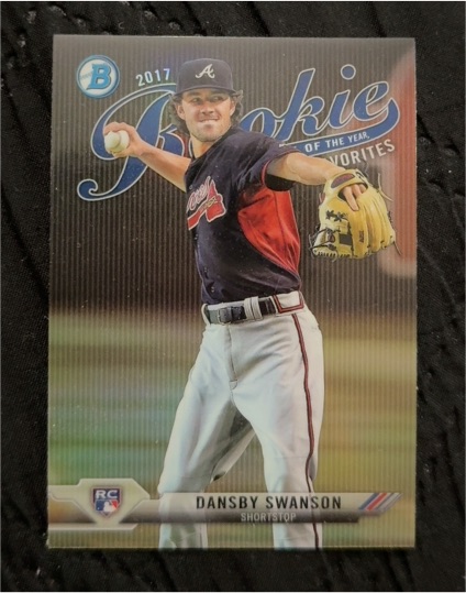 2017 Bowman Chrome Rookie of the Year Favorites #ROYF-2 Dansby Swanson — front