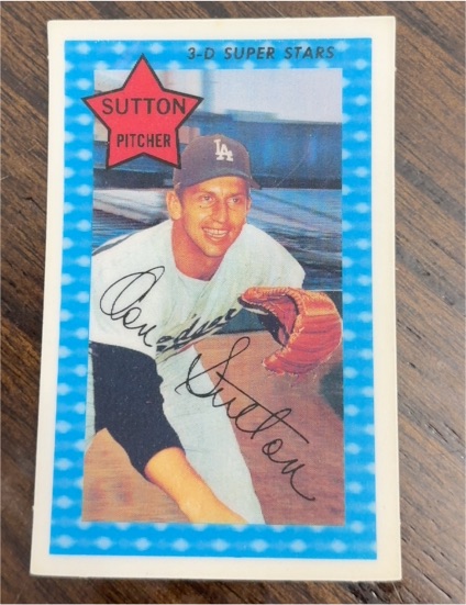 1971 Kellogg's 3-D Super Stars #31 Don Sutton — front