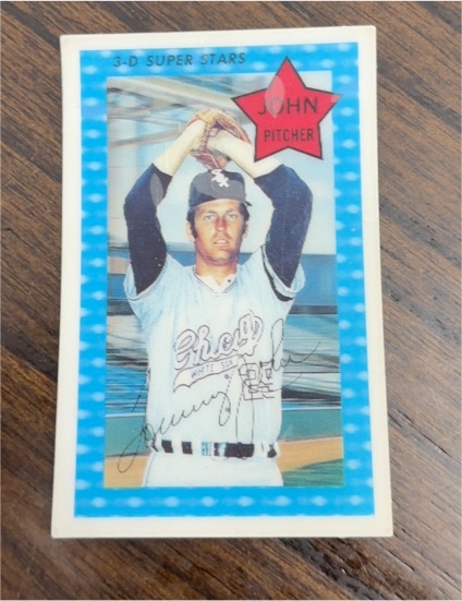 1971 Kellogg's 3-D Super Stars #74 Tommy John — front