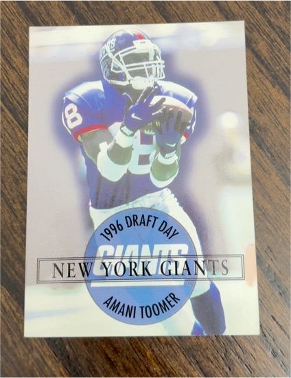 1996 SkyBox Draft Day Amani Toomer — front
