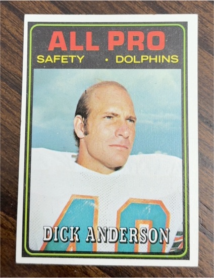 1974 Topps Football #142 Dick Anderson — front