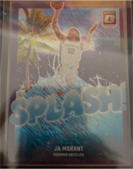 2024-25 Donruss Optic #15 Ja Morant Splash! Purple Prizm Memphis Grizzlies — front