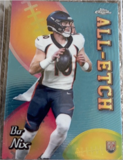 2024 Topps Chrome All-Etch #CAE-BN Bo Nix — front