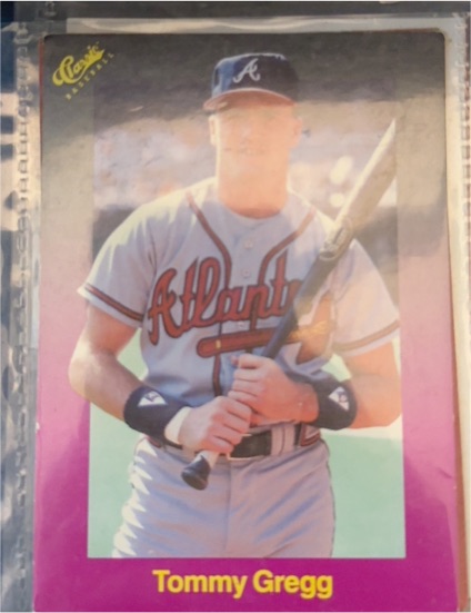 1989 Classic Travel Purple #192 Tommy Gregg — front