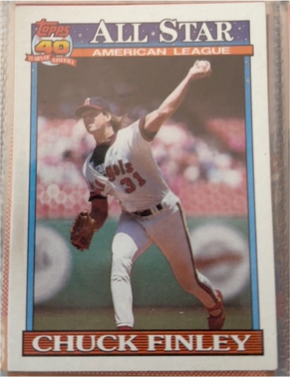 1991 Topps #395 Chuck Finley — front