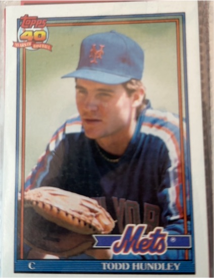 1991 Topps #457 Todd Hundley — front