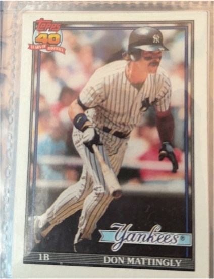 1991 Topps #100 Don Mattingly — front