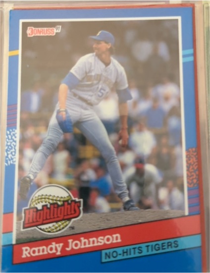 1991 Donruss #BC-2 Randy Johnson Highlights Bonus Card — front