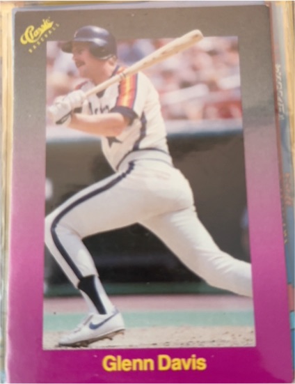1989 Classic Travel Purple #168 Glenn Davis — front