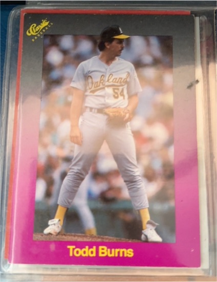 1989 Classic Travel Purple #171 Todd Burns — front