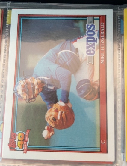 1991 Topps #317 Mike Fitzgerald — front