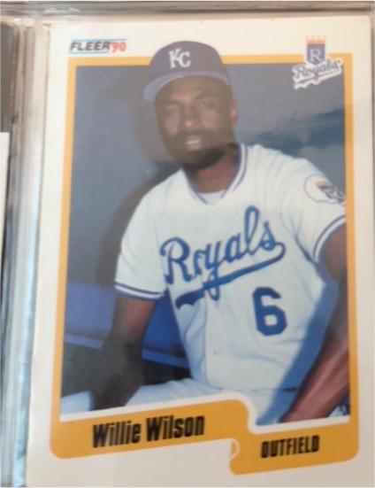 1990 Fleer #123 Willie Wilson — front