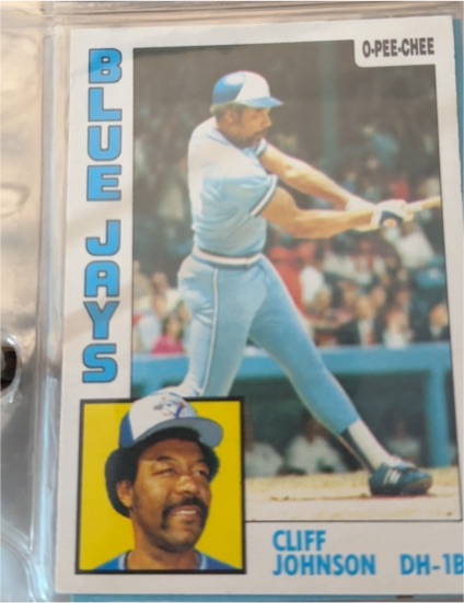 1984 O-Pee-Chee #221 Cliff Johnson — front