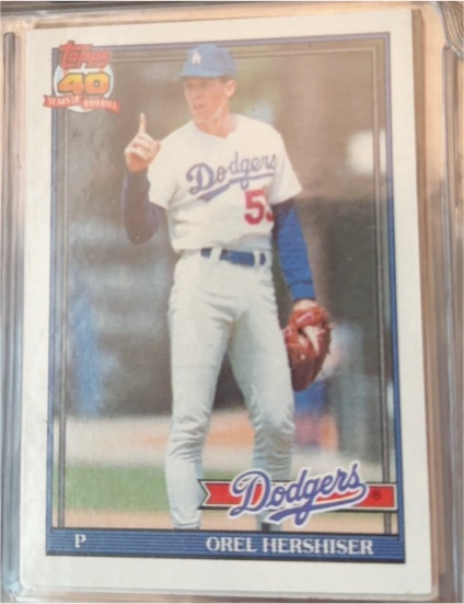 1991 Topps #690 Orel Hershiser — front